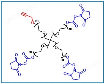 (NHS)3-4ARM-PEG-Alkyne 異端多臂聚乙二醇